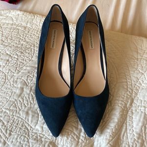 Navy Suede Pumps